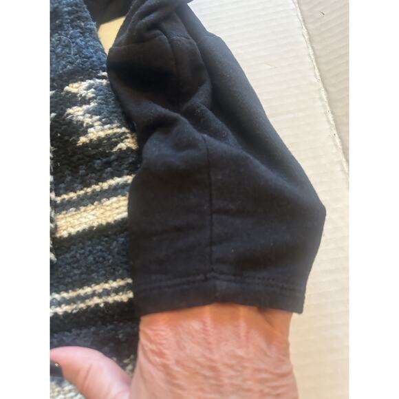 Dolan Left Coast Anthropologie Medium Sweater Aztec Cardigan Blue Shawl Collar - Picture 3 of 11